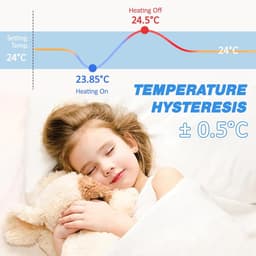 Slimme Wifi Thermostaat - Digitale Verwarming - Vloerverwarming Regelen - App en Spraakbesturing - 16 Ampere - Wit — thumbnail 3