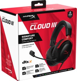 HyperX Cloud III Gaming Headset - PC, PS5, Xbox Series X|S - Zwart/Rood — thumbnail 10