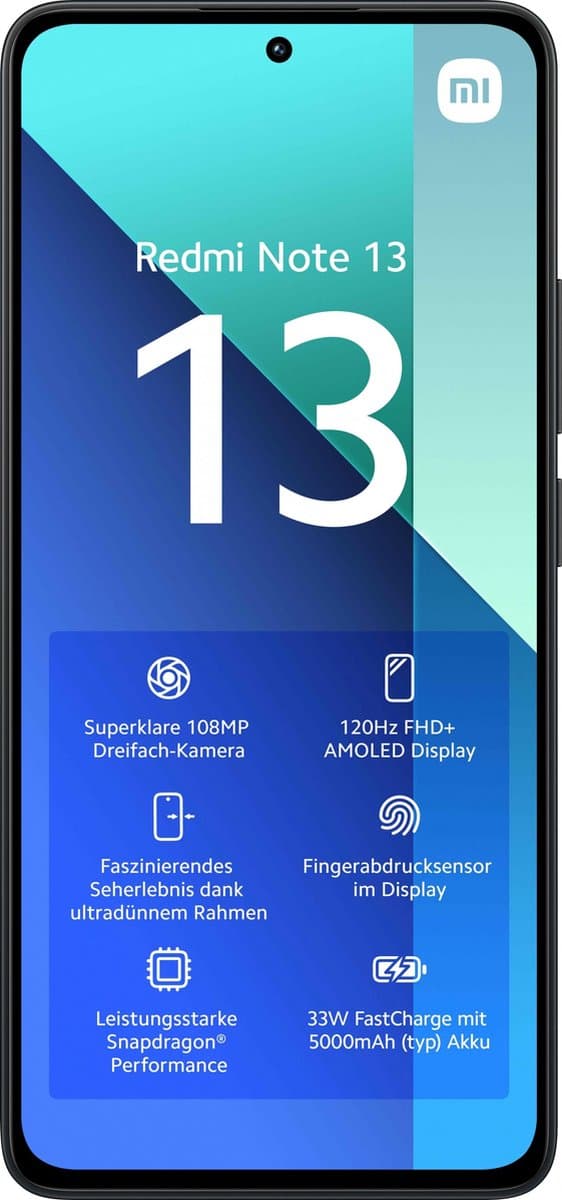 Xiaomi Redmi Note 13 4G - 6GB/128GB - Midnight Zwart — afbeelding 1