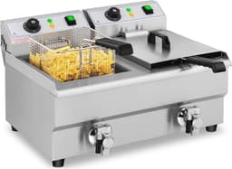 Professionele Elektrische Friteuse met Dubbele Tank 20L - Roestvrijstalen Frituurmachine voor Perfect Gefrituurd Voedsel — thumbnail 7