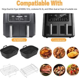 Accessoires voor heteluchtfriteuse - Multifunctionele Airfryer Accessoireset en Siliconen Vorm — thumbnail 2