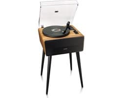 Lenco Bluetooth Platenspeler - 4 Ingebouwde Speakers - Platenspeler op poten - Lenco Expertise lijn - Platenspeler meubel - LS-570OK - Eikenhout