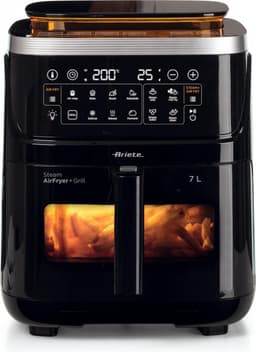 Ariete 4636/00 - XXXL Airfryer - Stoomoven vrijstaand (7 liter) - Grote heteluchtfriteuse met stoomfunctie - 10 kookprogramma's - Opwarmfunctie - 4 tot 6 personen - Kijkvenster met licht - Digitaal kookboek — thumbnail 1