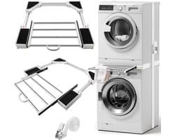 Universeel Verbindingsframe Wasmachine-Droger - Verstelbare Maat (53-68 Cm) - Stapelframe Wasmachine- & Drogeraccessoires — afbeelding 1