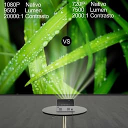 5G WiFi Bluetooth Full HD 1080p 4K Ondersteuning Draagbare Mini-projector - Filmprojector 10.000 Lumen - Compatibel met TV Stick Tablet PC - HDMI USB TF DVD Beamer — thumbnail 4