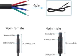 Dash Camera Verlengkabel 2.5m - 4Pin Achteruitrijcamera Draad voor Auto's en Trucks — thumbnail 5