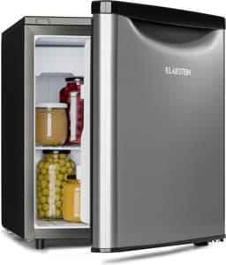Klarstein Yummy - Koelkast, met vriesvak, koelmiddel: R600a, 42 dB, 1 x roosterbodem, incl. lekbak, 45 L, vriesvak: 3 liter, koelkast: 42 L, zilver — thumbnail 1