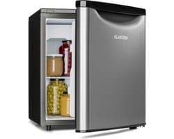 Klarstein Yummy Koelkast - Minikoelkast - 45 Liter - Vriesvak: 3 Liter - Koelkast: 42 Liter - Energielabel E - 42Db - Semi-automatische ontdooifunctie - Incl. lekbak - Zilver