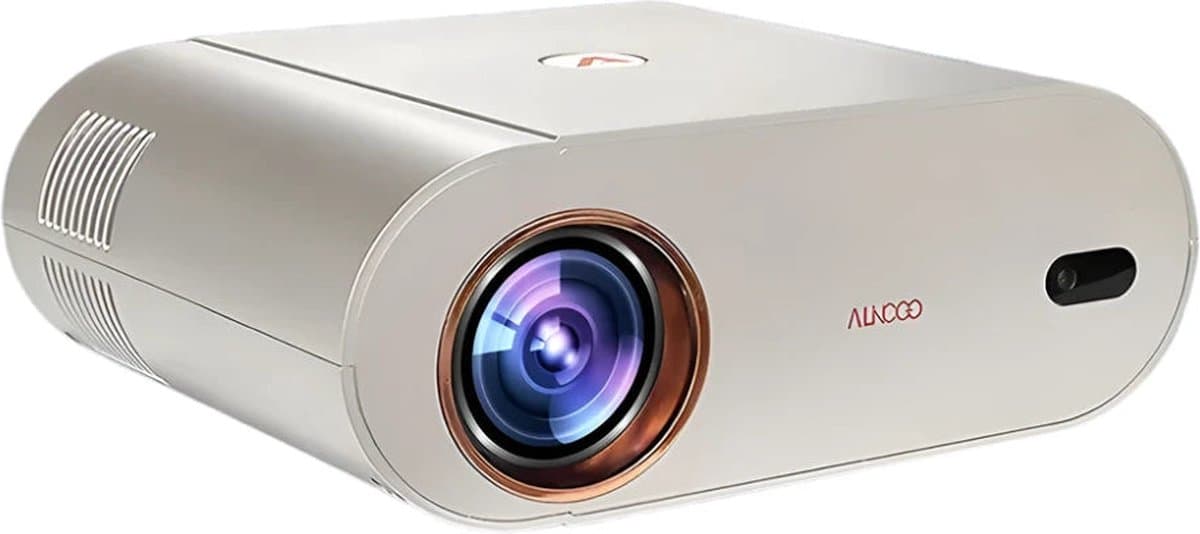 Alincoo - D7W - Beamer - Projector Beamer - Mini Meamer - Full HD 1080P - 1920x1080dpi - Automatische focus - 5G - met WiFi - 1300 Lumens - Wit — afbeelding 1