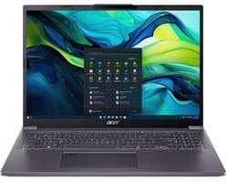 "Acer Aspire 16 A16-71GM-75LF Intel Core Ultra 7 155H Laptop 40,6 cm (16"") WUXGA 24 GB DDR5-SDRAM 1 TB SSD NVIDIA GeForce RTX 3050 Wi-Fi 6E (802.11ax) Windows 11 Home Grijs"