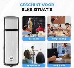 Afluisterapparaat Mini - Afluisteren & opnemen - Spy Recorder - Voice Recorder - Dictafoon - Afluisterapparatuur - 8GB — thumbnail 5