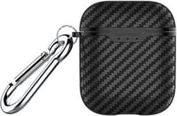 Shieldcase Black Stripe Case - beschermhoes geschikt voor Airpods Case - hoesje met carbon print - zwart — thumbnail 1