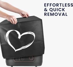 kwmobile heteluchtfriteuse beschermhoes geschikt voor Russell Hobbs SatisFry - Kunststof hoes voor friteuse - Brushed Hart design — thumbnail 6