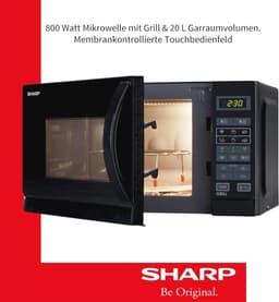 2-in-1 Magnetron met Grill - 20 L, Zwart — thumbnail 3