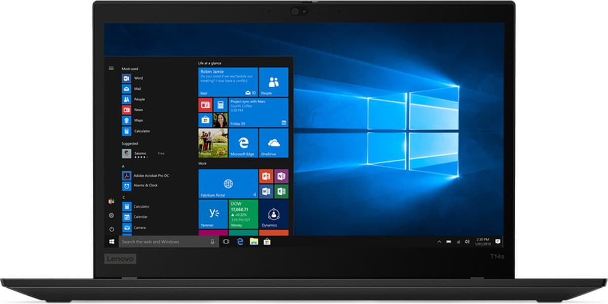 Lenovo ThinkPad T14s Gen 1 | Intel Core i7 | Intel UHD Graphics | (″) | 512 GB SSD | 16 GB DDR4 | UK | WiFi | Windows 11 Pro — afbeelding 1