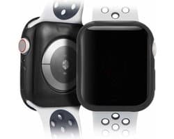 Hoesje Geschikt voor Apple Watch Series 4/5 - 40mm  - TPU Cover - Zwart / Transparant (2-Pack)