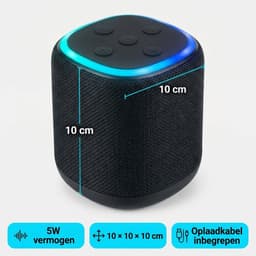 Cheqo® Bluetooth Speaker - Draadloze Speaker - Mini Bluetooth Speaker - Portable Speaker - Bluetooth Box - Bluetooth Luidspreker - Draadloze Luidspreker - Speaker met Licht - Bluetooth Speaker met Licht — thumbnail 2