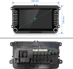 Junsun linux Draadloze CarPlay & Andriod Auto Autoradio Geschikt Voor VW GOLF 5 6 Passat B6 B7 EOS Touran Tiguan Polo 9N Jetta MK4 Caddy Accessoires , Bluetooth, GPS Navi, 7-inch Touchscreen, AirPlay, Stuurwielbediening, WiFi, USB, RDS, Plug & Play — thumbnail 2