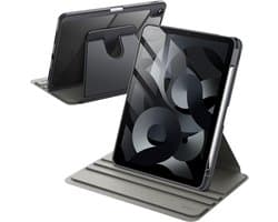 Draaibare Beschermhoes voor iPad Air 11 Inch met 360 Graden Standaard en Transparante Achterkant