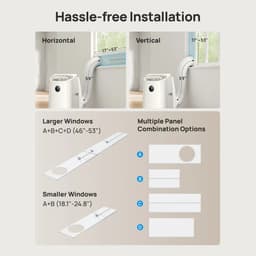 DREO Portable Air Conditioner 515S – 12.000 BTU Mobiele Airco – Ontvochtiger & Ventilator – App & Spraakbediening — thumbnail 9