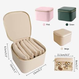 Sieraden Opbergdoos met Spiegel - Wit - Juwelen Organizer — thumbnail 2
