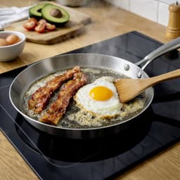 Cheffinger, Crêpepan 28 cm van Roestvrij Staal Geschikt voor Alle Warmtebronnen Inductie, Zilver — thumbnail 2