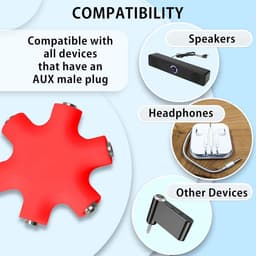 5-Weg Audio Splitter 3,5mm Jack Hoofdtelefoon Splitter voor Meerdere Audio-apparaten — thumbnail 3