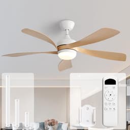 Stille Plafondventilator met Verlichting, Afstandsbediening en Timer (132 cm) — thumbnail 5