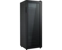 Zubaliya Zwarte Mini Koelkast 128 Liter - Met 8 Liter Vriesvak En Verstelbare Planken -- Onafhankelijke Opstelling