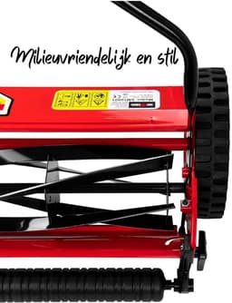 Core® Grasmaaier handmatige – Grastrimmer Opvouwbaar – Handmaaier - Zwart/Rood - 60cm x 50cm x 124cm — thumbnail 3