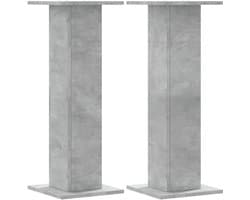 Set van 2 Stevige Luidsprekerstandaards - 80 cm Hoog - Betonlook Grijs