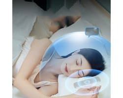 Privé Bluetooth-luidspreker onder het kussen: draagbare slaaphulp met botgeleidingstechnologie en witte ruis voor ontspanning - Wit