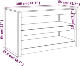 Buitenkeuken Kast - Tuin Keukenmeubel - Buiten Koken - Massief Hout - 106x55x64cm - Zwart — thumbnail 4