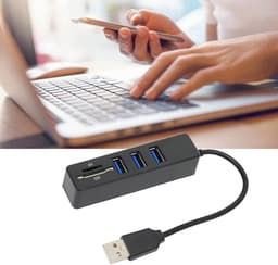 3-poorts draagbare USB-splitter USB 2.0 Hub 480 Mbps — thumbnail 2