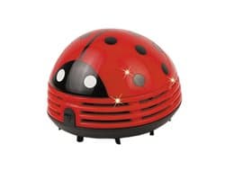 Ynkkvre -Lieveheersbeestje Mini Stofzuiger – Draadloze Kruimelzuiger voor Bureau, Auto & Bank – Compact & Speels Design