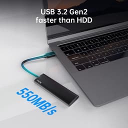 Draagbare 500GB externe opslag voor gegevens - USB 3.0 & 2.0, plug-and-play, schokbestendige behuizing — thumbnail 2