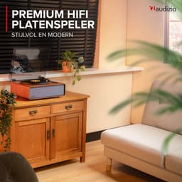 Premium platenspeler - Audizio Laredo - HiFi platenspeler met Bluetooth - LP speler - Houtlook — thumbnail 2