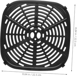 Bakplaat voor airfryer 22,5 x 22,5 cm, antiaanbaklaag, roestvrij staal. Accessoire voor optimale ventilatie en gelijkmatige bereiding in de airfryer. — thumbnail 2