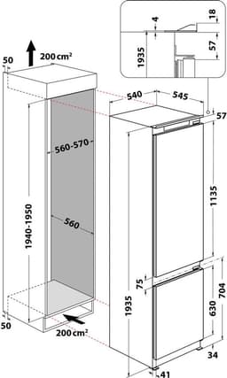Whirlpool WHC20D023B1 SF Ingebouwd 300 l Wit — thumbnail 9