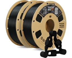 2KG Zwart PETG Filament 1.75mm voor 3D Printer - Duurzaam & Betrouwbaar Printmateriaal