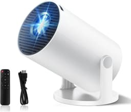 SAVI® Draagbare beamer - Beamer - Projector - Mini Beamer - Wit- 18cm x 17cm x 12cm — thumbnail 1
