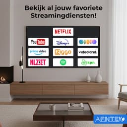 AFINTEK Smart Mini Beamer - Android 11 - 4K Ondersteuning - Netflix & YouTube - Automatische Keystone Correctie - WiFi & Bluetooth - Ingebouwde Chromecast - Wit — thumbnail 2