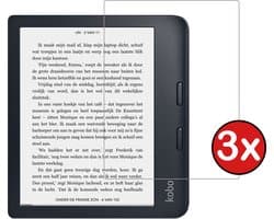 Screenprotector - 3 Stuks - Geschikt voor Kobo Libra 2 - Extra Sterk - Beschermglas - Gehard Glas - Tempered Glass - Screen Protector