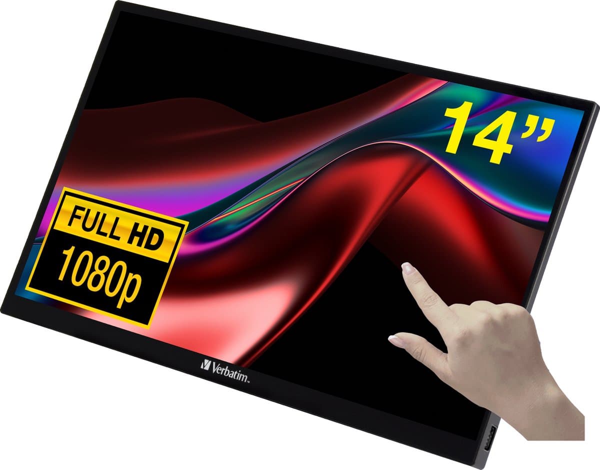 Touch Screen Monitor Verbatim 14" FHD IPS 1920 x 1080 px — afbeelding 1