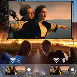 Draagbare Beamer ondersteunt 4K 170 inch Full HD thuisbioscoop 500 Ansi lumen wifi-Bluetooth-projector met populaire zoekwoorden toegevoegd Jumbotron Beamer. — thumbnail 2