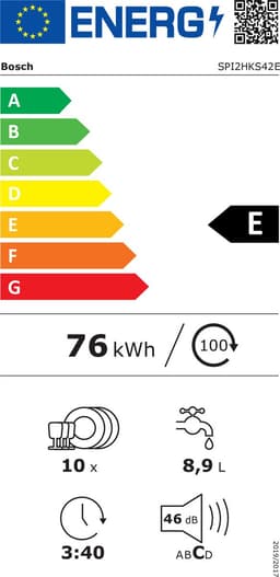 Bosch | SPI2HKS42E | half geintegreerde | vaatwasser | 45 cm | Semi inbouw — thumbnail 5