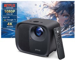 [Netflix & Android TV gecertificeerd] ETOE E3 Pro Projector,Dolby Digital Plus,Native 1080P,600 ANSI,Android TV 11.0,Amlogic S905, 2GB+16GB,5G WiFi,4K Decoding, Auto Focus & Keystone Correction,Play Store vooraf geïnstalleerd,HDMI 2.0 — thumbnail 1