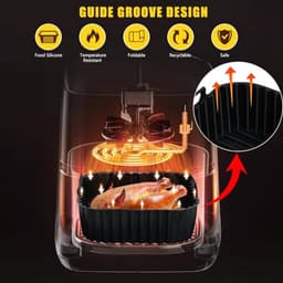 Herbruikbare Siliconen Vorm voor Airfryer - 20 x 20 cm - 2 Stuks — thumbnail 2