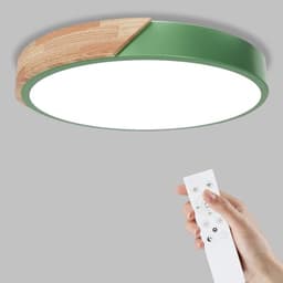 Dimbare Houten Plafondlamp met Afstandsbediening voor Moderne Interieurs — thumbnail 5
