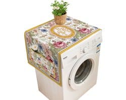Mmgoqqt Wasmachine En Droger Dop - Waterdichte Katoen-Linnen Doek - 60X140 Cm - Met Opbergzak - Universeel Voor Koelkast Wasmachine-Mexicaans Talavera